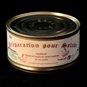 Préparation pour salade 170g avec des émincés de gésiers de canard et de l'ail